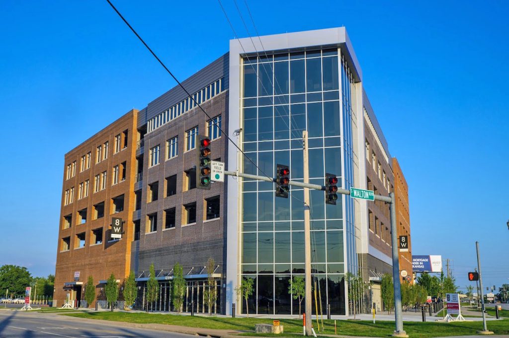 Exterior view of the 8W Center in Arkansas.