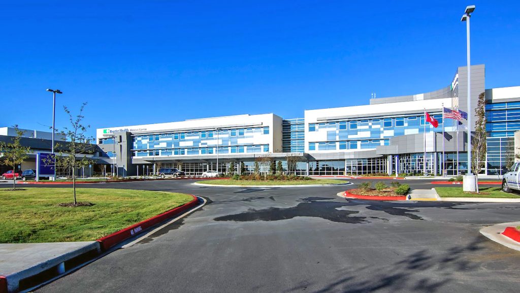 Exterior view of the Arkansas Baptist Health Medical Center.